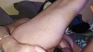 french anal fuck with a big zucchini and anal prolapse