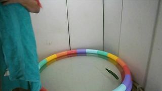 Perversion in a Kiddies Pool, Part 1, Sharon the Sissy Whore Series Number 33.