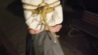 Chinese Girl outdoor exhibitionism BDSM Training 197