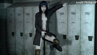 The vault girls compete