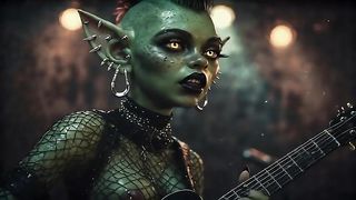 Backstage at the goblin punk concert