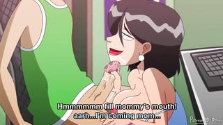 Mom sucks son’s cock