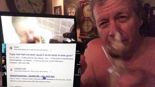 An ctual Shit Eater Blows Clouds & Shows Videos of Men Shitting in His Mouth