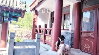 Chinese Girl outdoor exhibitionism BDSM Training 233