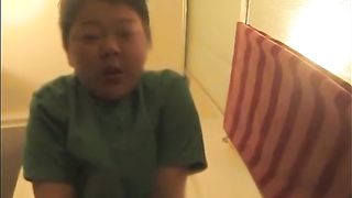 Chubby Asian had to much to drink