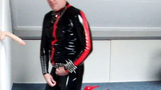 Cumming in Latex Catsuit