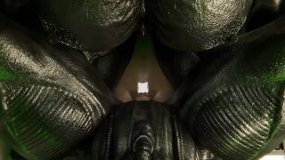 A pair of female aliens