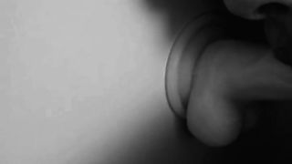 Michel dube sucking dildo on wall exposed