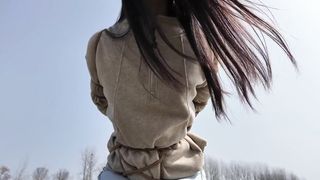 Chinese Girl outdoor exhibitionism BDSM Training 248