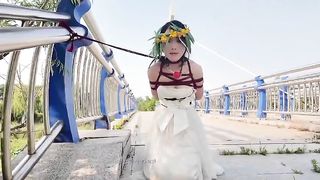 Chinese Girl outdoor exhibitionism BDSM Training 250