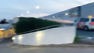 Shitting on cars at the parking garage