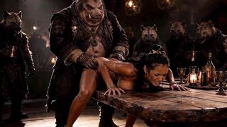 The dancer extended