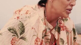 Step-mom Dominated by Step-son & Girlfriend with Face Sitting, Foot Gagging, Cunt Busting, Dildo Face Fucking