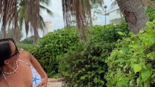 Bikini Fitting and Changing on the Tropical Beach