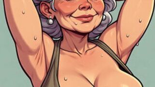 Sexy Cartoon Grannies Areola Slip