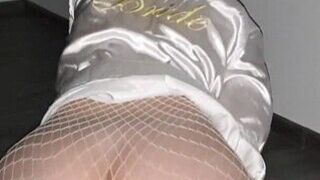 Pre-wedding Night Solo: Riding a Huge Dildo