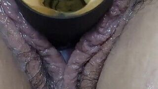 Closeup Big Fat Pussy & Clit Play - Vibrator Orgasm