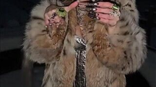 A Gothic Witch Seduces You During a Winter Snowstorm with Her Black Magic Rituals, Long Nails and Fur.