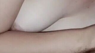 Your Stepmom Will Help You Cum on Her Chest with Her Mouth and Hands