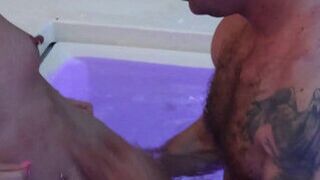 Risky Public Pool Sex! MILF Can't Control Her Lust - Outdoor Creampie