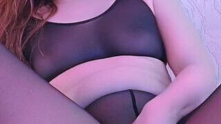 Rubbing Nylon Feet and Pussy (joi Feet)
