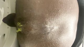 Freaky bbc black guy fills toilet