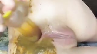 Thick latina leak diarrhea dildo