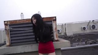 Chinese Girl outdoor exhibitionism BDSM Training 255
