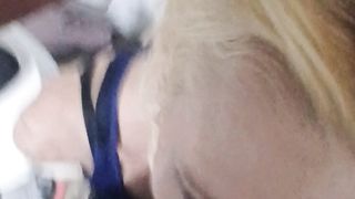 Skinny street hooker face fuck