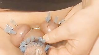 Bizarre cbt insertion bdsm pervers needles