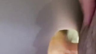 My huge cock sucked in a glory hole