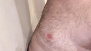 My huge cock sucked in a glory hole