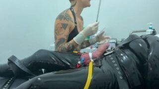 Electro Needles Sounding Full Latex CBT Session with Mistressae