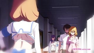 College girl grabbed hard as virgin squad unites on wild classroom floor ◇ Dubbed Exc