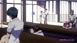 College girl grabbed hard as virgin squad unites on wild classroom floor ◇ Dubbed Exc