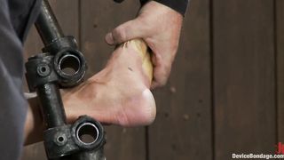 Bound vibrating orgasm